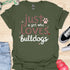 Just a girl who loves bulldogs - V6 - Elegant Whimsical T-Shirt